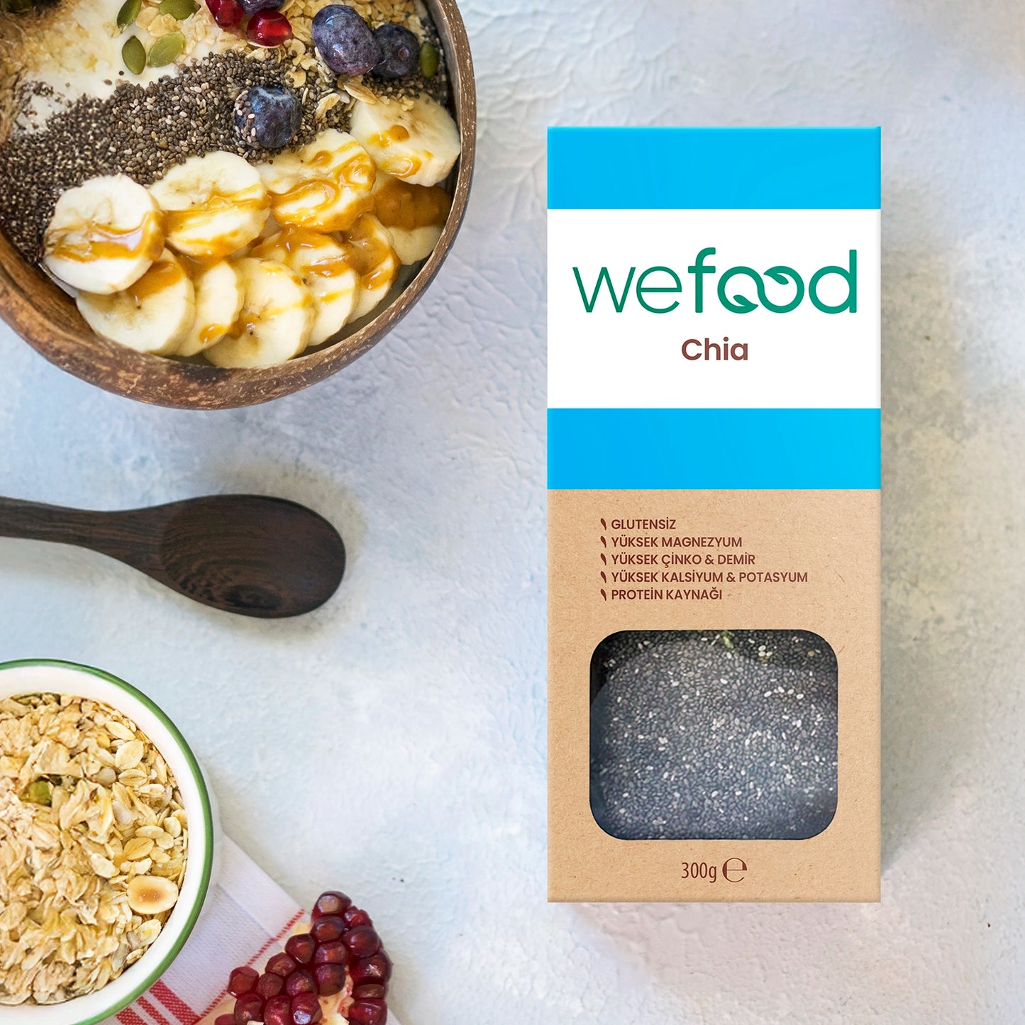 Wefood Siyah Chia 300 gr 2'li