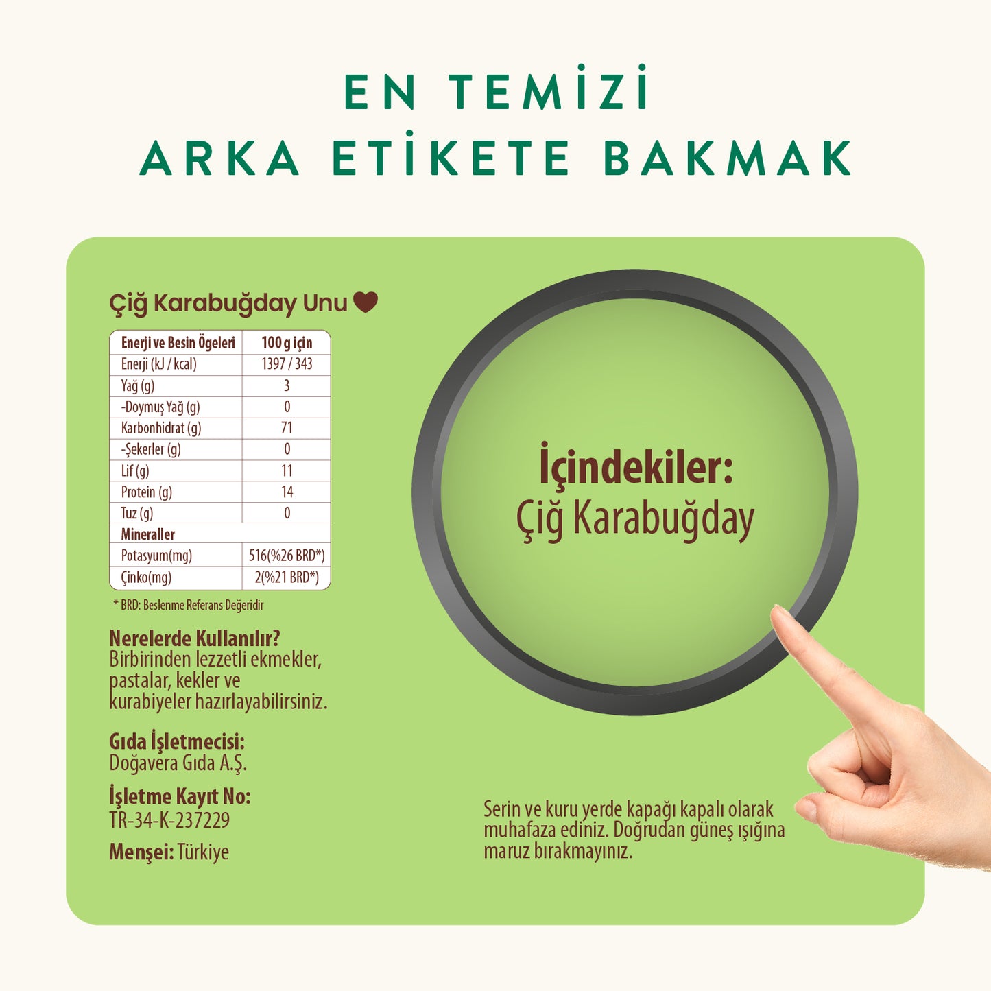 Wefood Glutensiz Çiğ Karabuğday Unu 350 gr