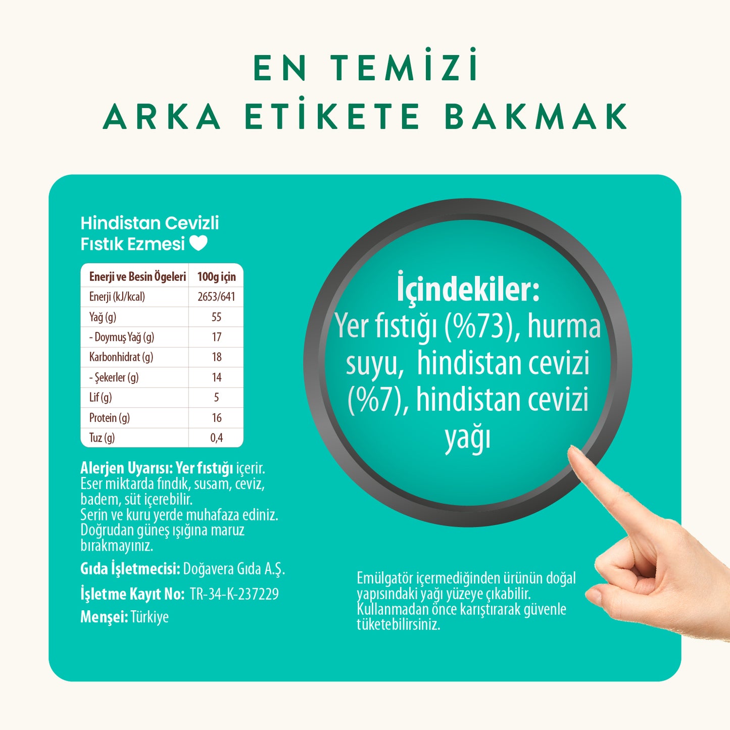 Wefood Hindistan Cevizli Fıstık Ezmesi 300 gr