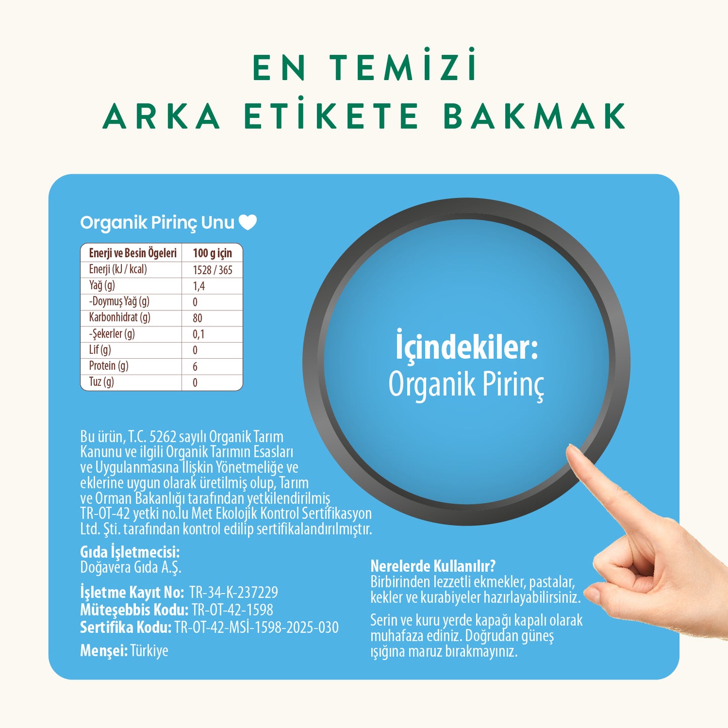 Wefood Organik Pirinç Unu 500 gr