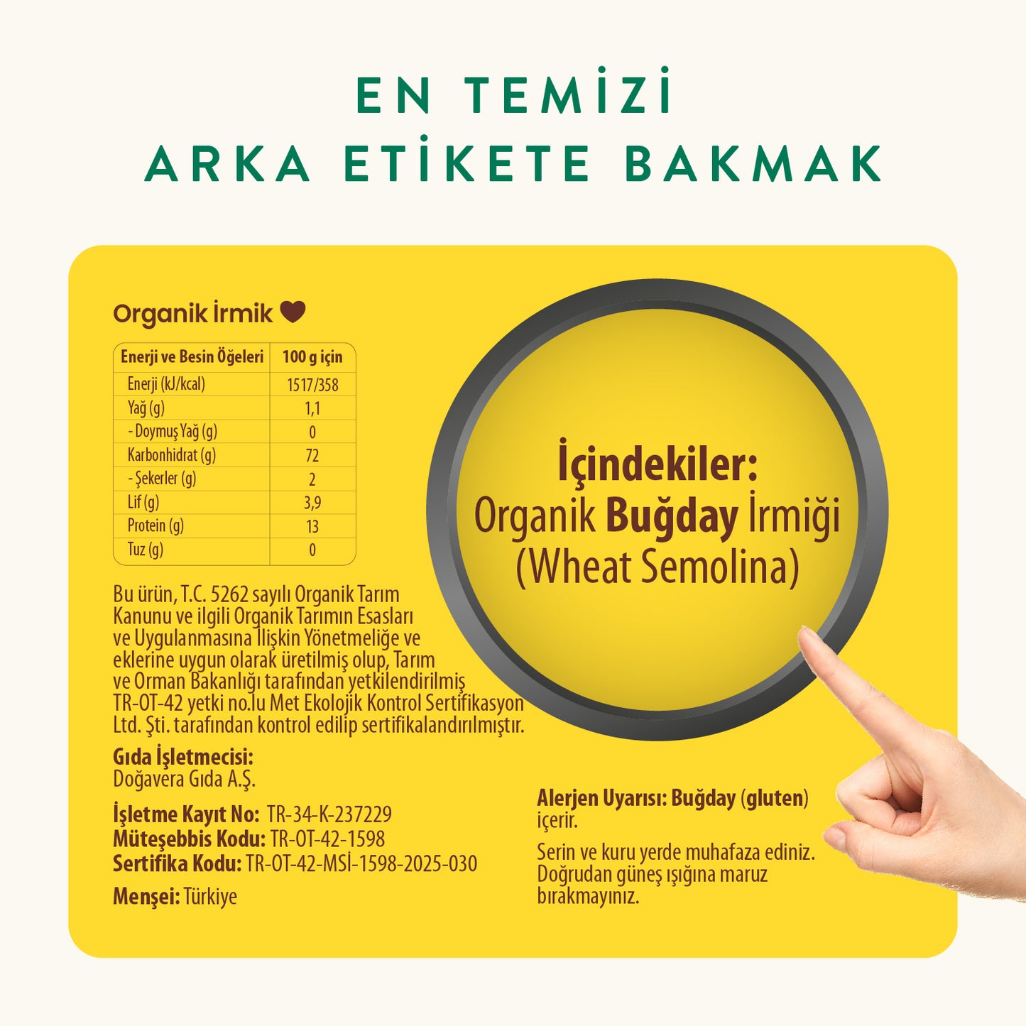 Wefood Kids Organik İrmik 250 gr