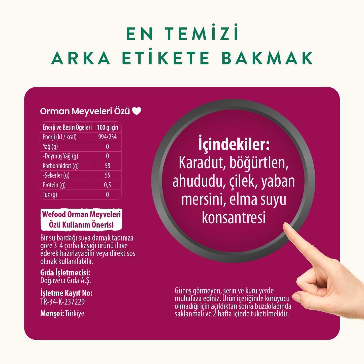 Wefood Orman Meyveleri Özü 335 ml