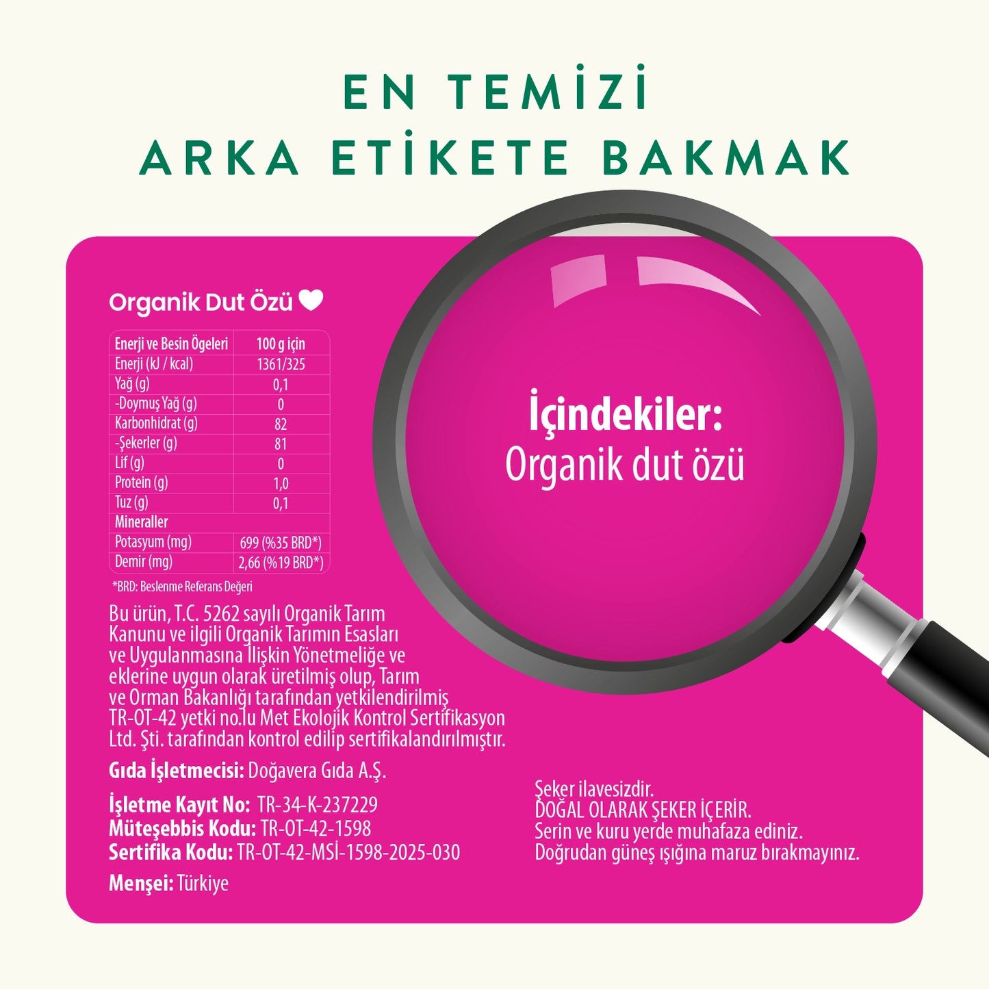 Wefood Organik Dut Özü 315 gr (Soğuk Sıkım)