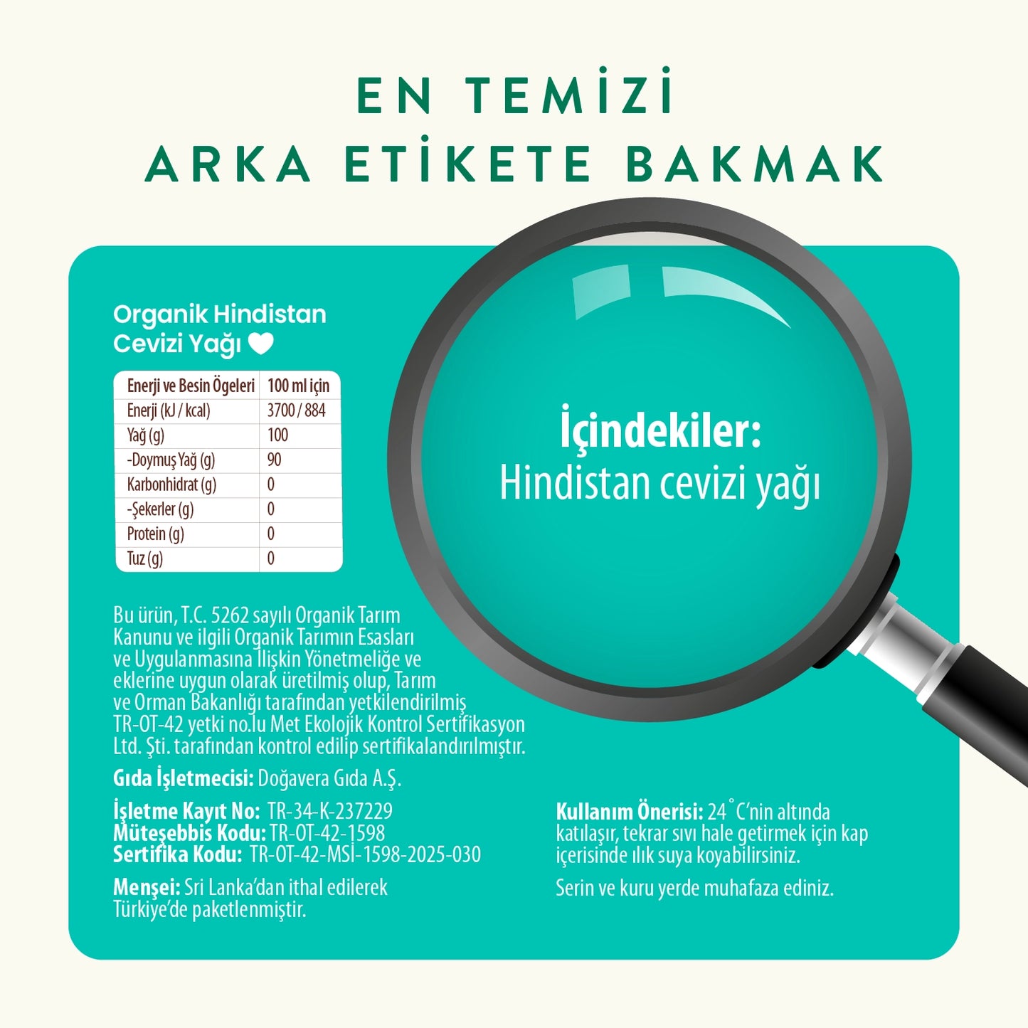 Wefood Organik Hindistan Cevizi Yağı 150 ml (Soğuk Sıkım)