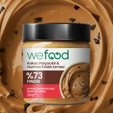 Wefood Kakao Parçacıklı & Hurmalı Fındık Ezmesi 200 gr