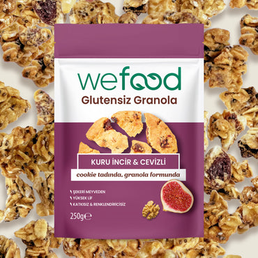 Wefood Glutensiz Granola Kuru İncir & Cevizli 250 gr 3'lü