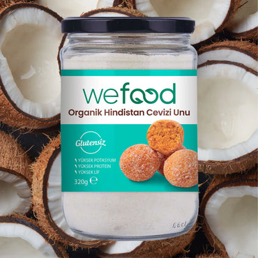 Wefood Organik Glutensiz Hindistan Cevizi Unu 320 gr (Organik Sertifikalı)