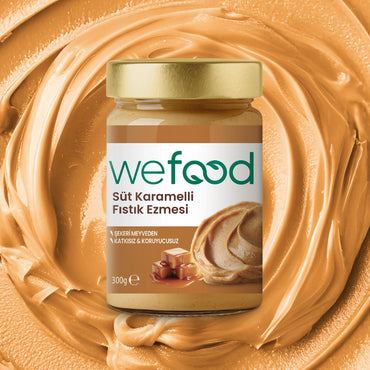 Wefood Süt Karamelli Fıstık Ezmesi 300 gr 3'lü