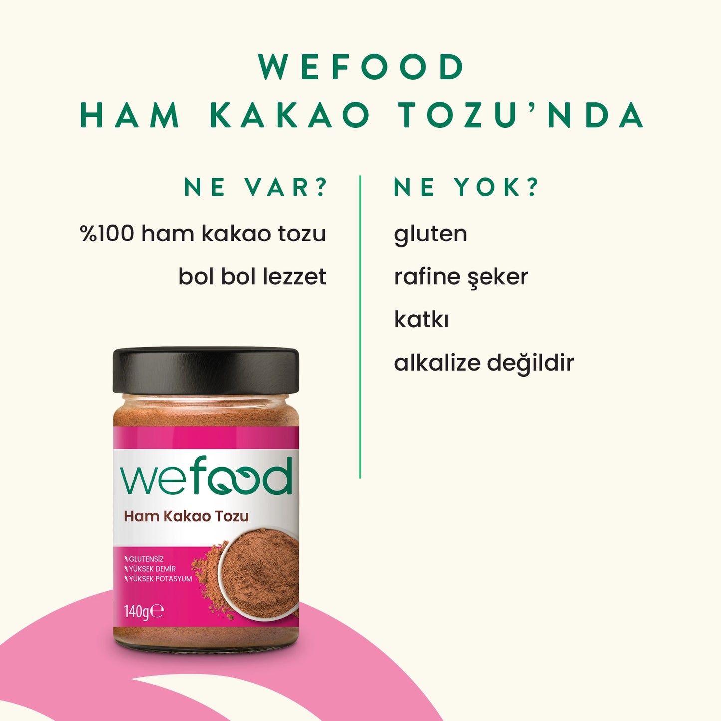 Wefood Ham Kakao Tozu 140 gr