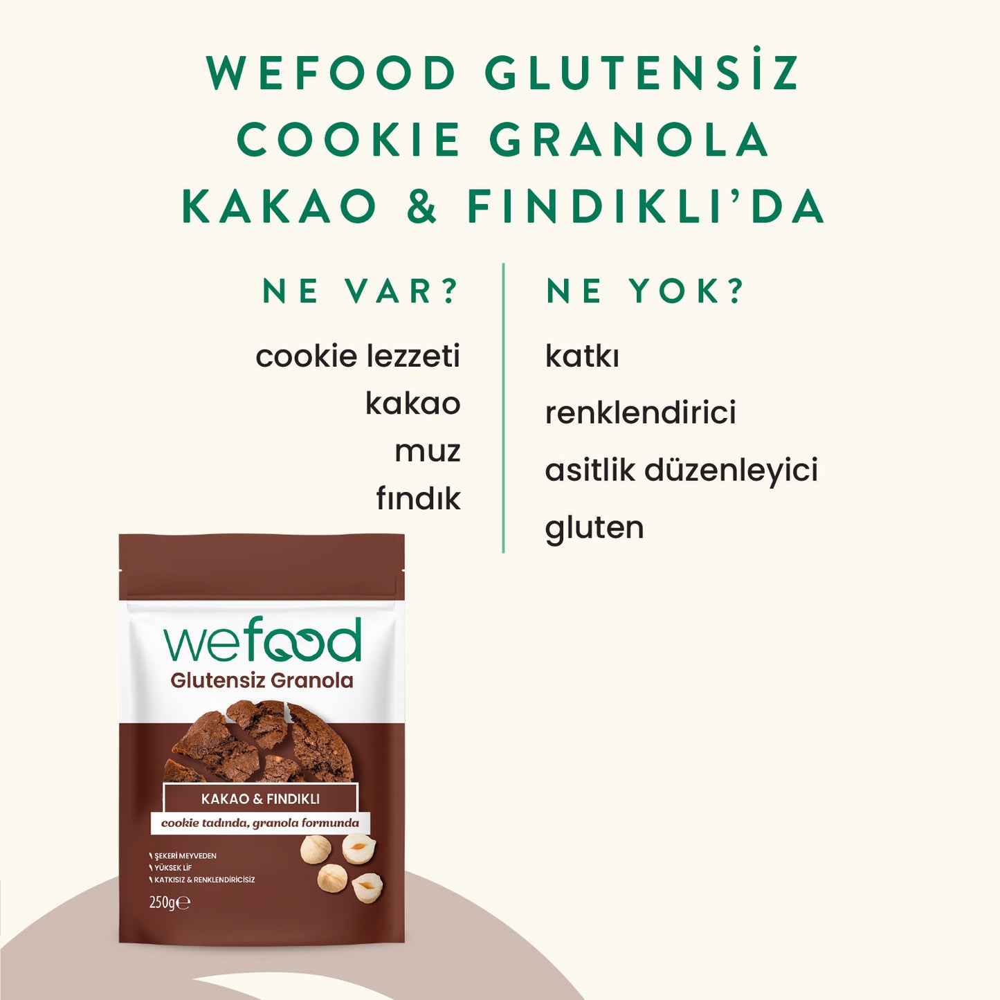 Glutensiz Granola Kakao & Fındıklı 250 gr
