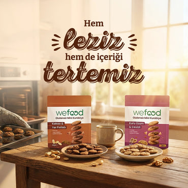 Wefood Glutensiz Mini Kurabiye Deneme Paketi 60 g 4'lü