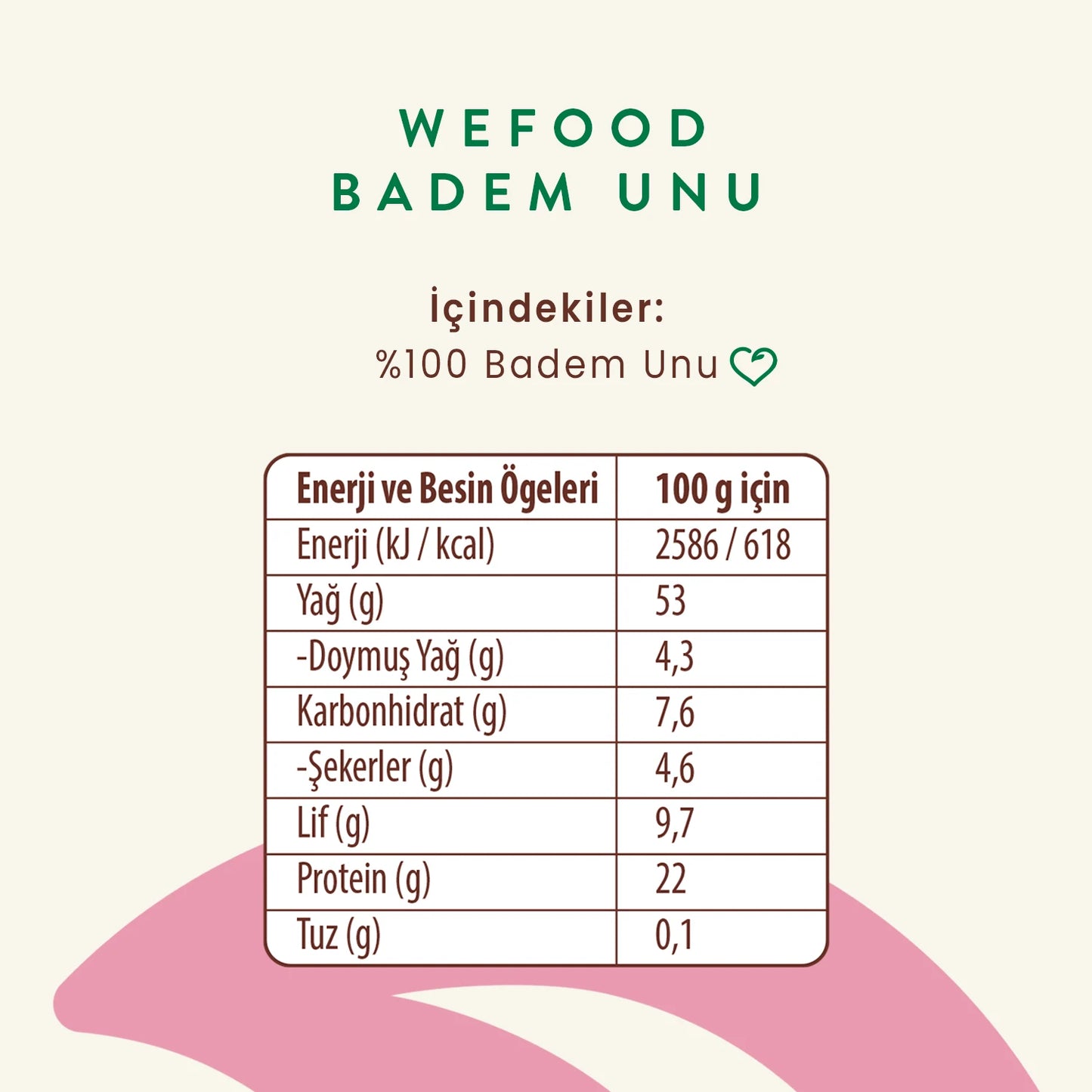 Wefood Glutensiz Badem Unu 250 gr