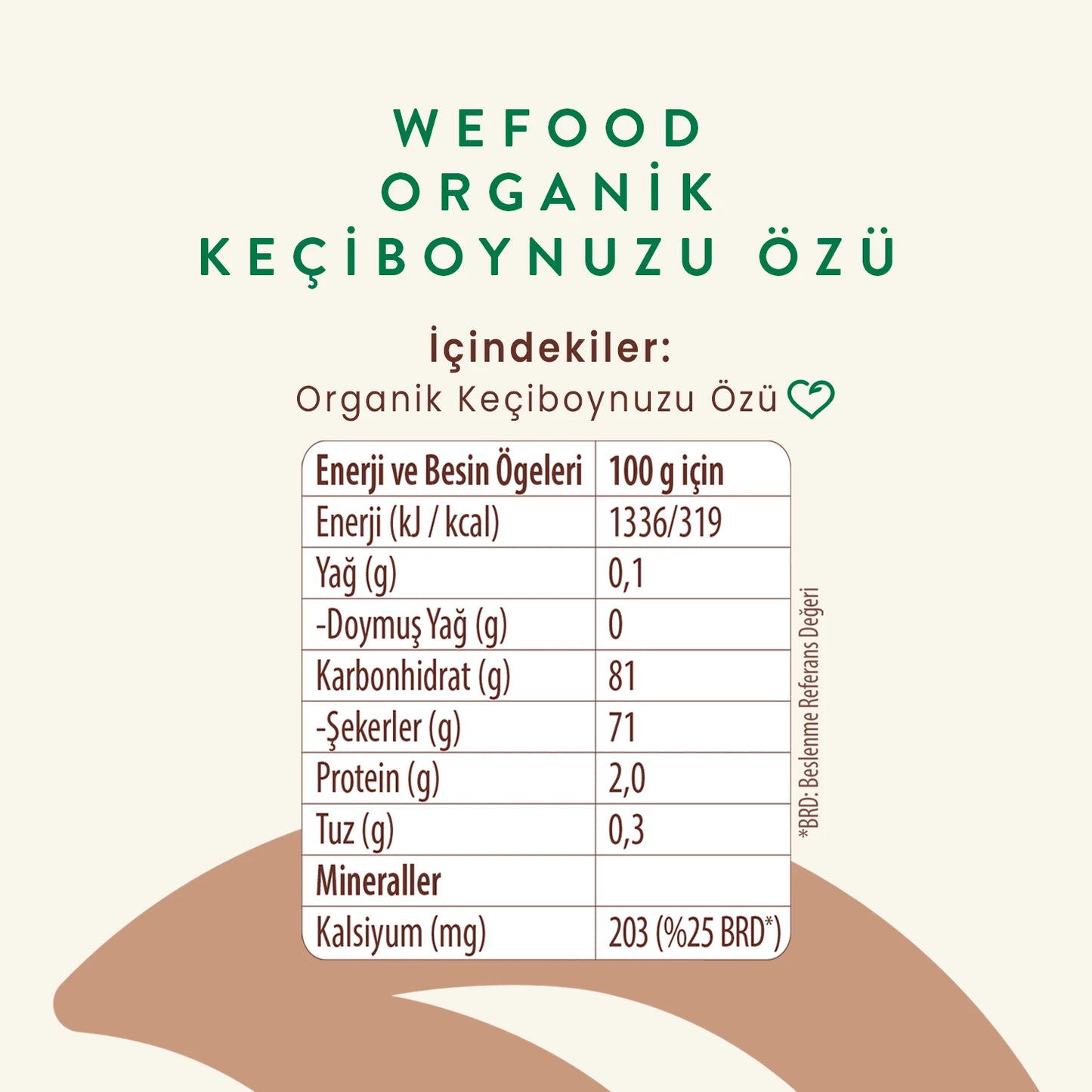 Wefood Organik Keçiboynuzu Özü 640 gr (Soğuk Sıkım)
