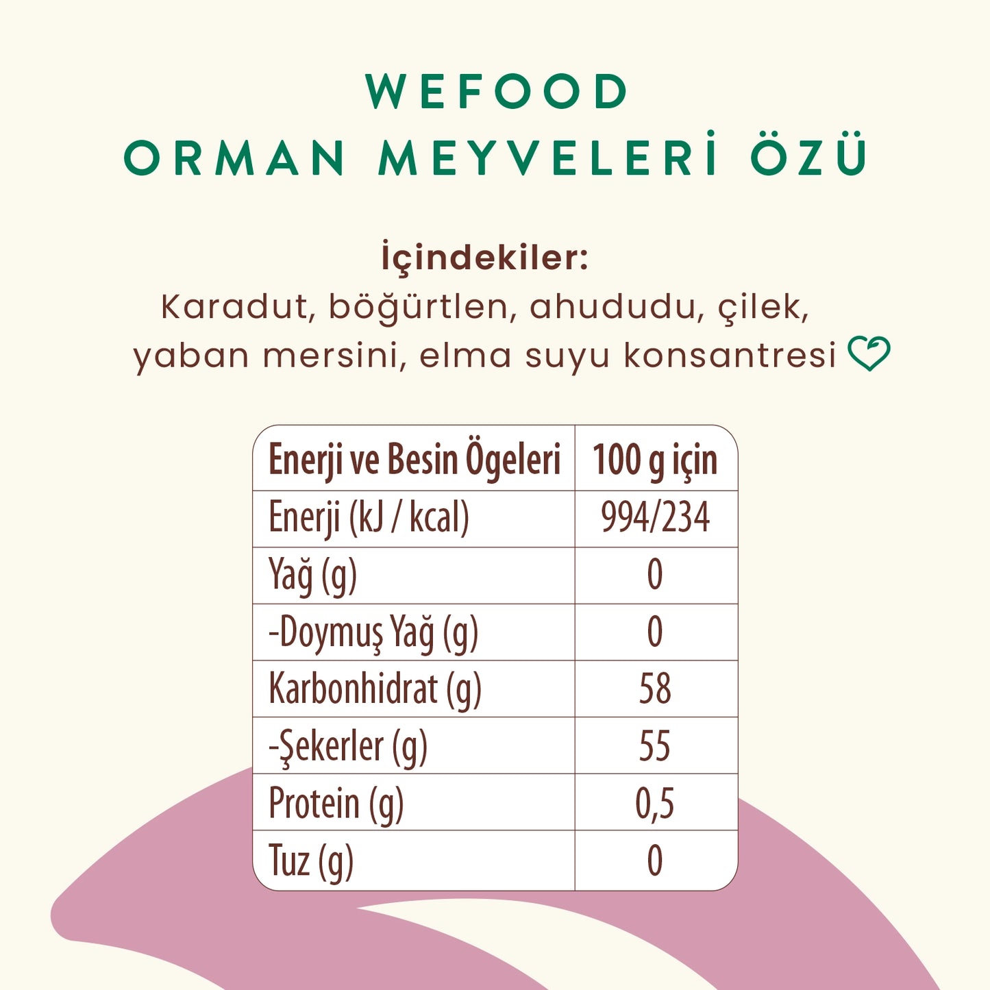 Wefood Orman Meyveleri Özü 335 ml