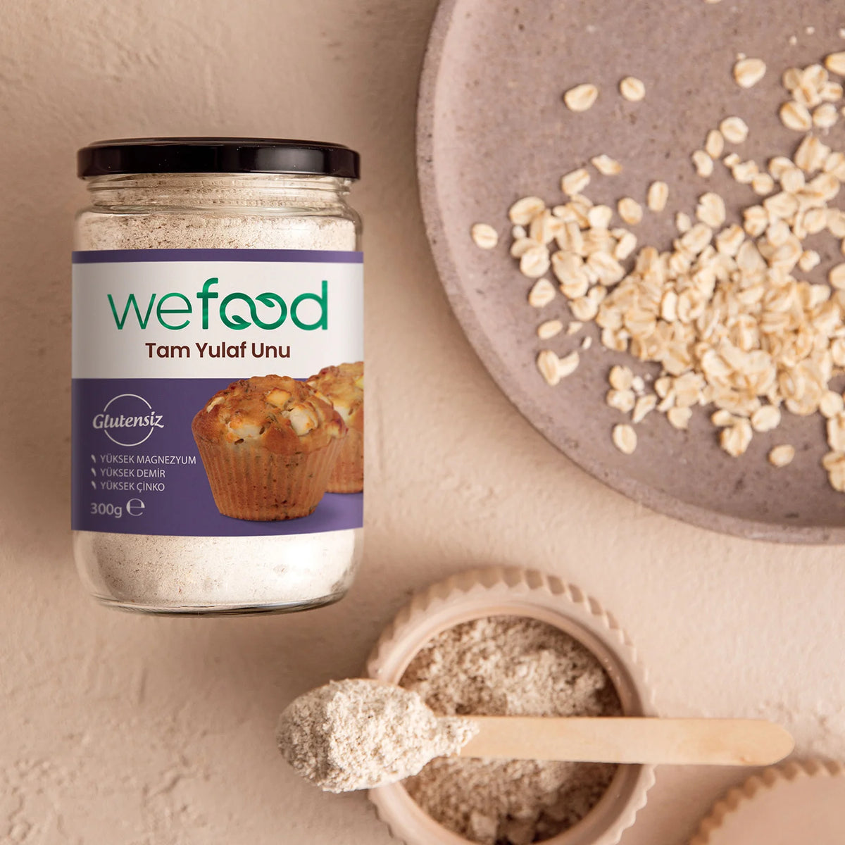 Wefood Glutensiz Tam Yulaf Unu 300 gr