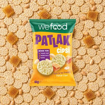 Wefood Ballı & Yer Fıstıklı Patlak Cipsi 60 g 8'li