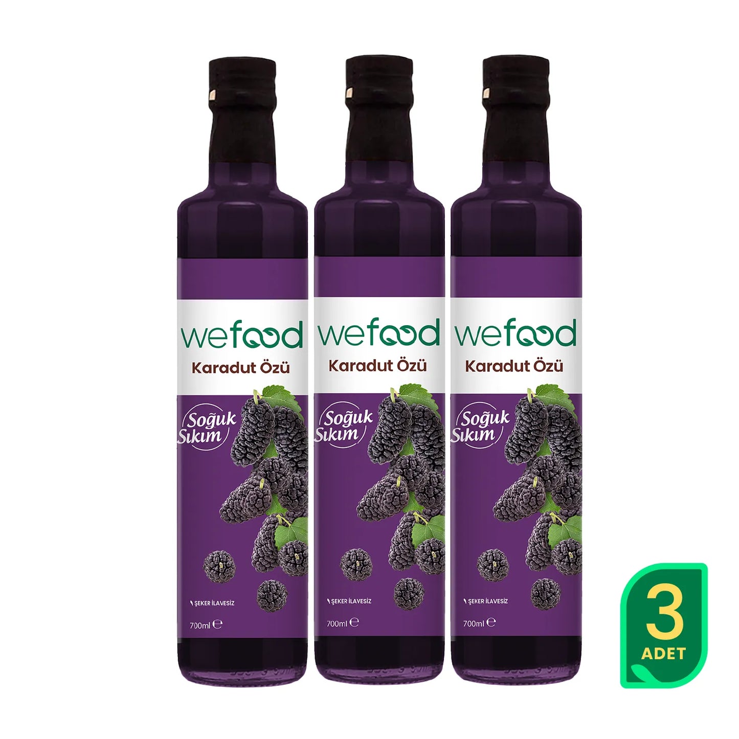 Wefood Karadut Özü 700 gr (Soğuk Sıkım) 3'lü