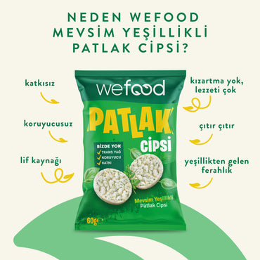 Wefood Mevsim Yeşillikli Patlak Cipsi 60 g 8'li