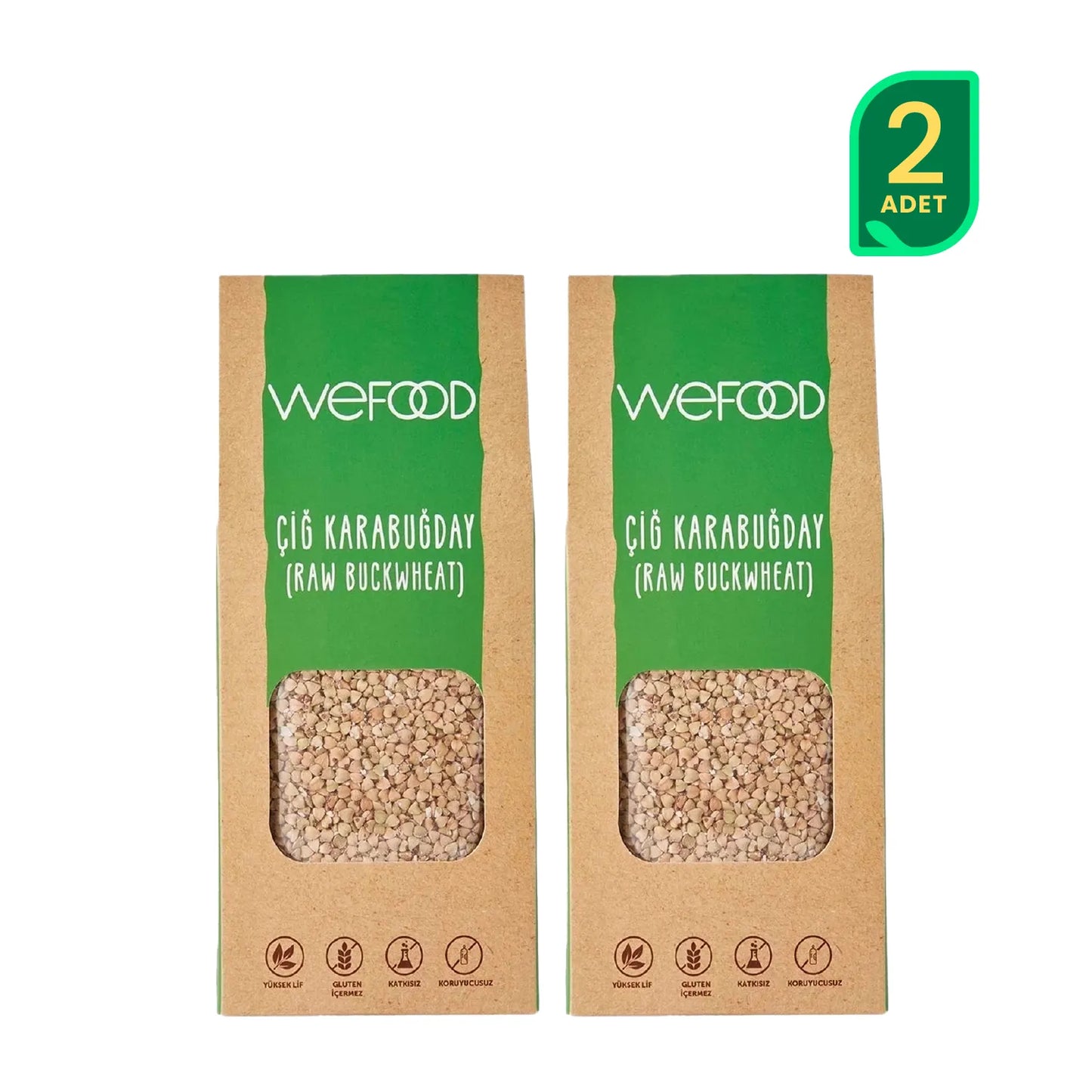 Wefood Glutensiz Çiğ Karabuğday Tanesi 400 gr 2'li