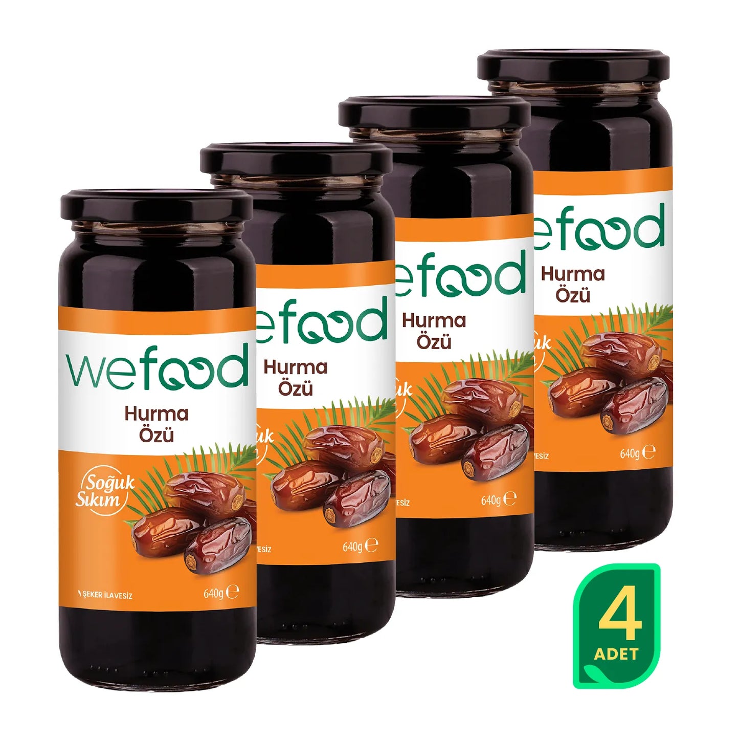 Wefood Hurma Özü 640 gr (Soğuk Sıkım) 4'lü