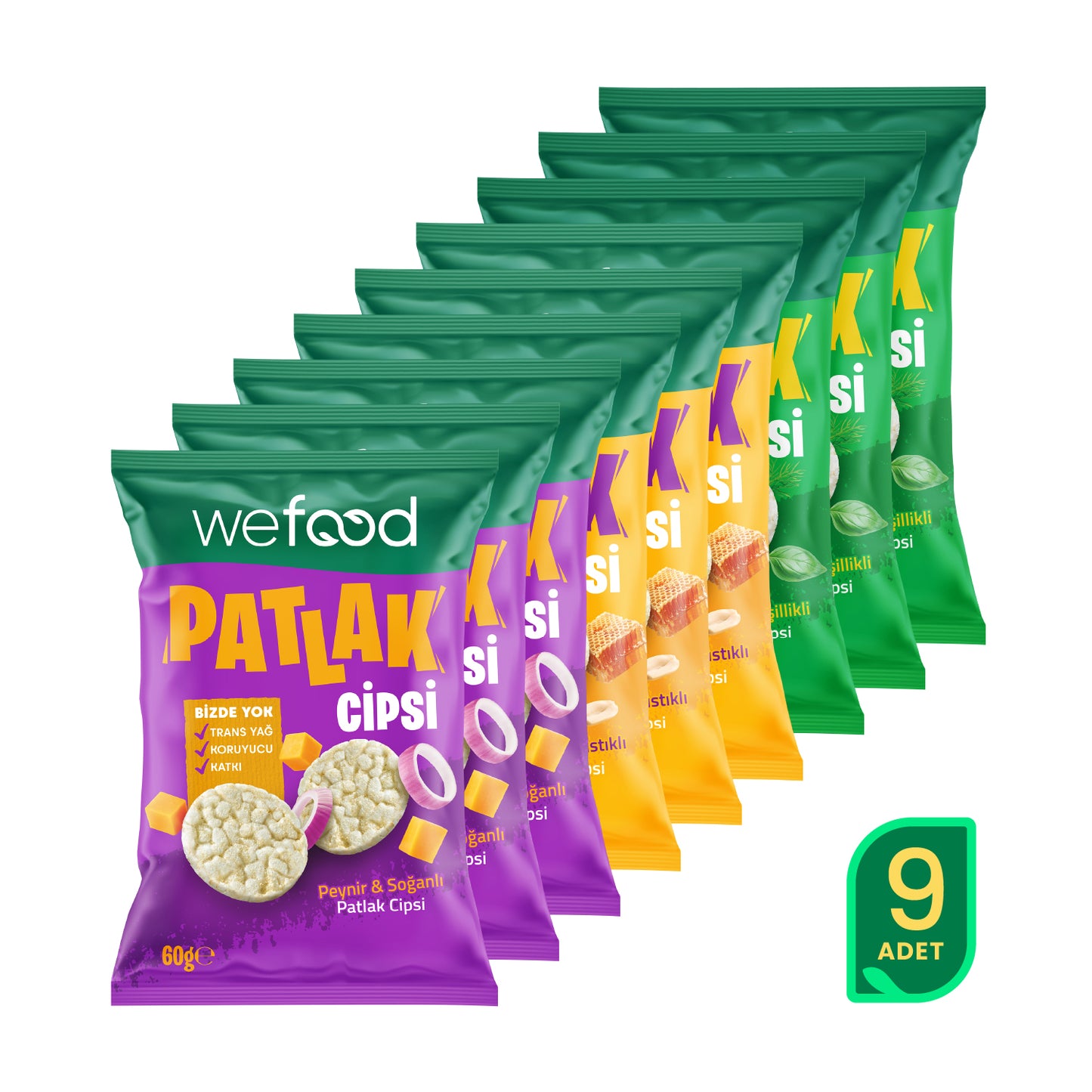 Wefood Patlak Cips Deneme Paketi 60 g 9'lu