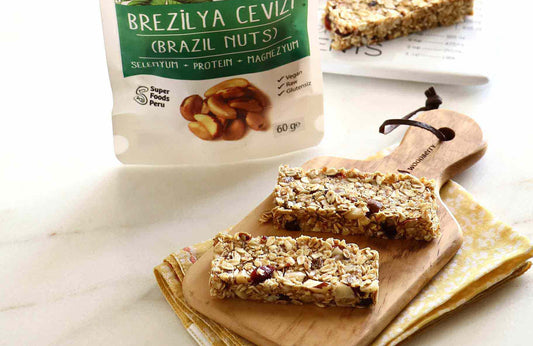 Brezilya Cevizli ve Glutensiz Yulaflı Raw Bar Tarifi