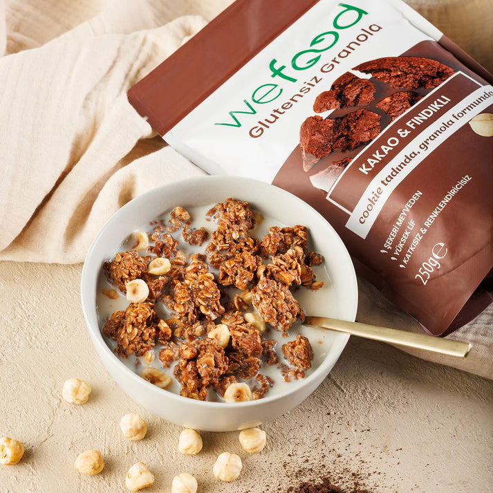 Wefood Glutensiz Granola Kakao & Fındıklı 250 gr 3'lü