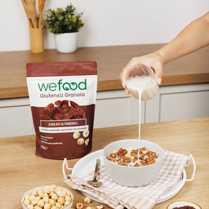 Wefood Glutensiz Granola Kakao & Fındıklı 250 gr 3'lü