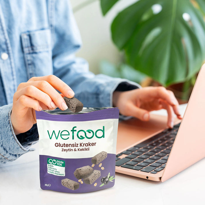 Wefood Glutensiz Zeytinli & Kekikli Kraker 40 g 3'lü