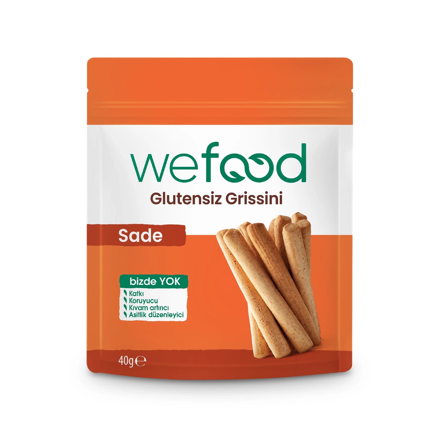 Wefood Glutensiz Grissini Sade 40 g