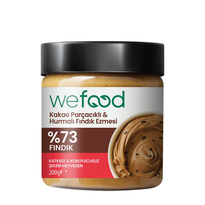 Wefood Kakao Parçacıklı & Hurmalı Fındık Ezmesi 200 gr