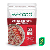 Wefood Yüksek Proteinli Çilekli Yulaf Ezmesi 240 gr 3'lü
