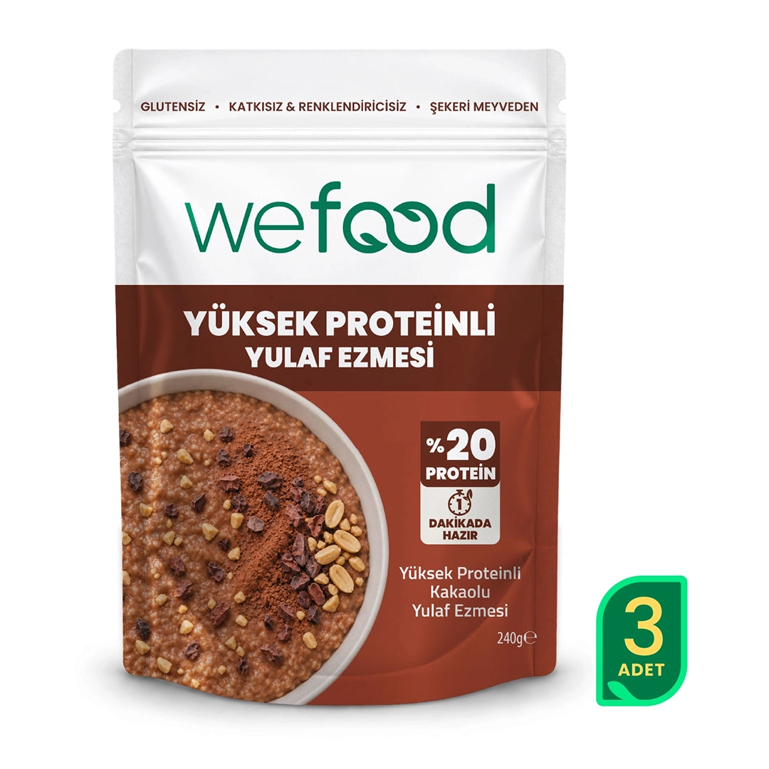 Wefood Yüksek Proteinli Kakaolu Yulaf Ezmesi 240 gr 3'lü