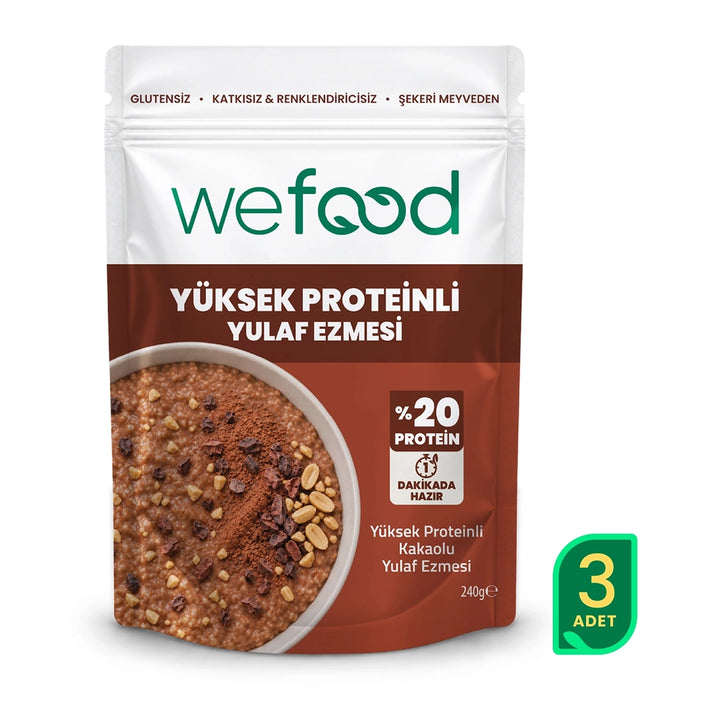 Wefood Yüksek Proteinli Kakaolu Yulaf Ezmesi 240 gr 3'lü