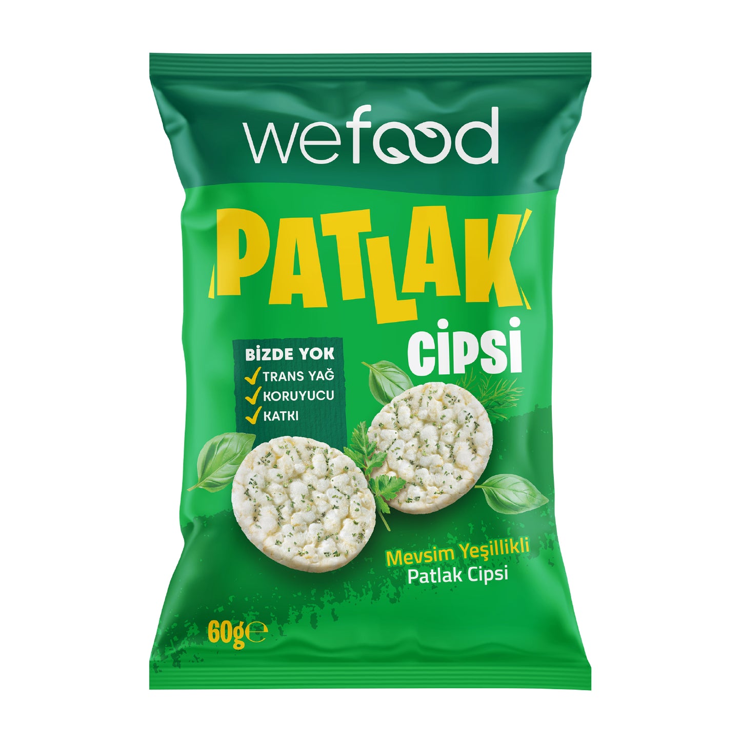 Wefood Mevsim Yeşillikli Patlak Cipsi 60 g 8'li