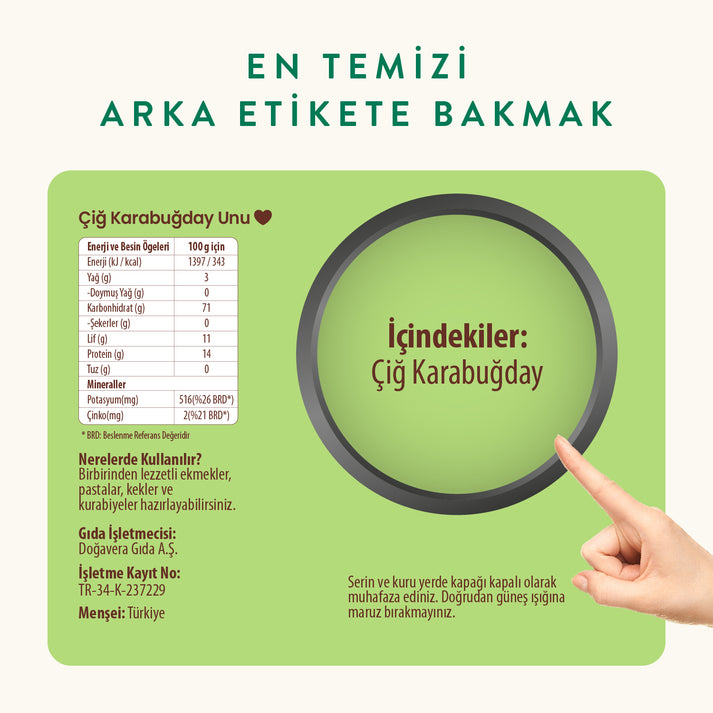 Wefood Glutensiz Çiğ Karabuğday Unu 350 gr