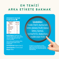 Wefood Çikolatalı Hurmalı Fındık Ezmesi (Şekersiz, Katkısız) 200 gr