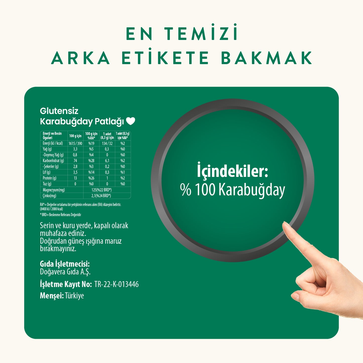 Wefood Karabuğday Patlağı 100 gr