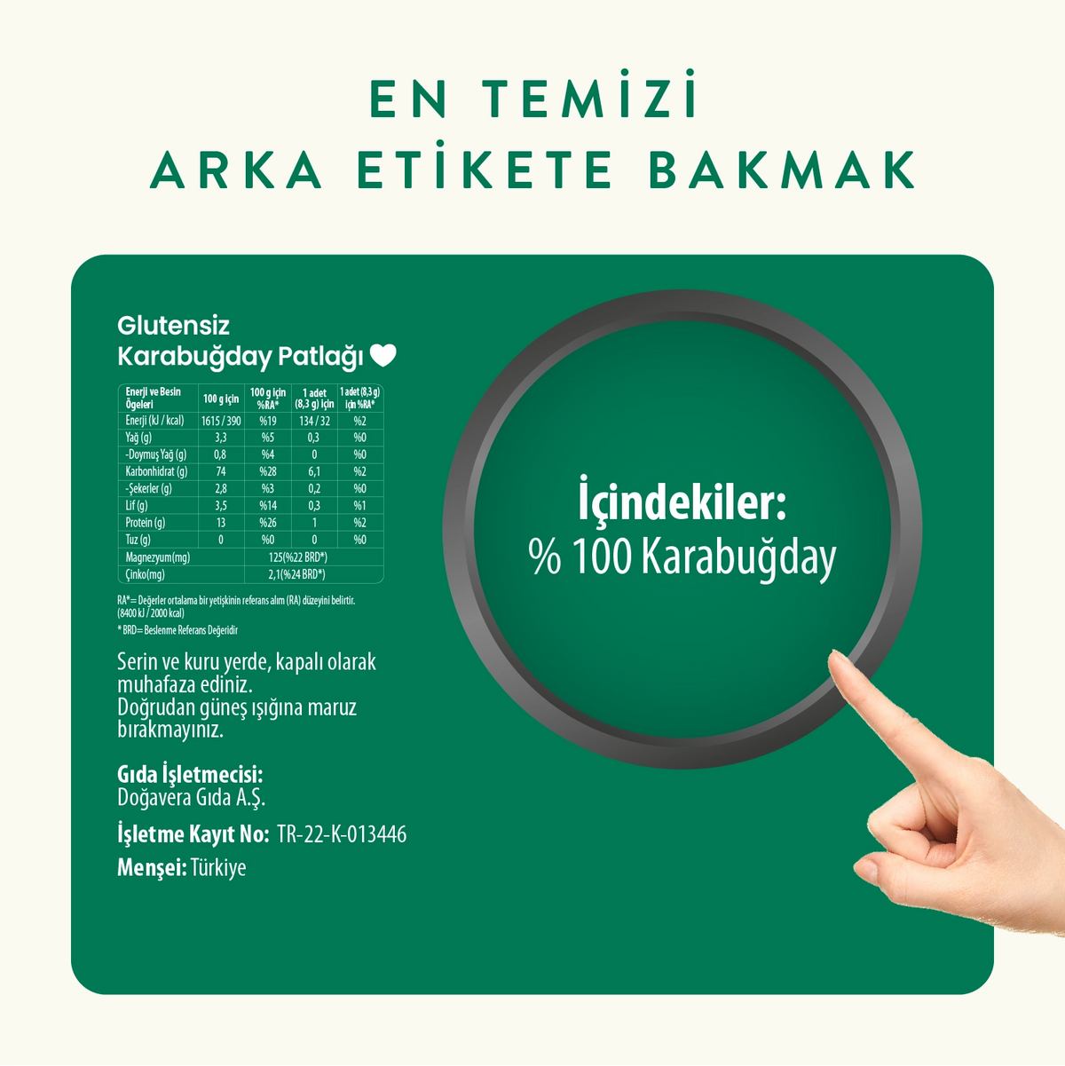 Wefood Karabuğday Patlağı 100 gr 5'li