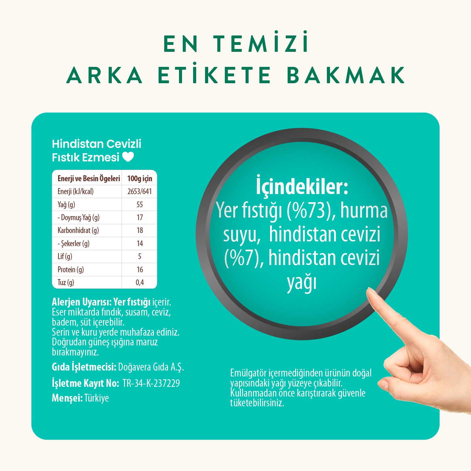 Wefood Hindistan Cevizli Fıstık Ezmesi 300 gr