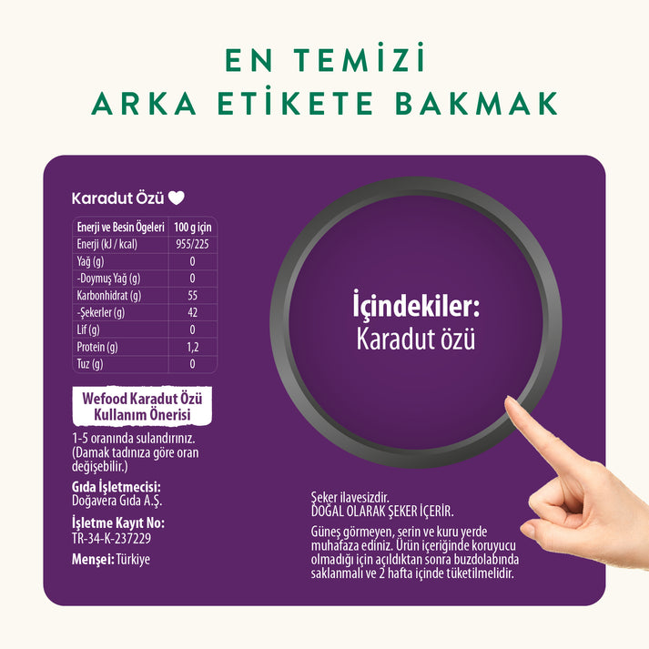 Wefood Karadut Özü 335 gr (Soğuk Sıkım)