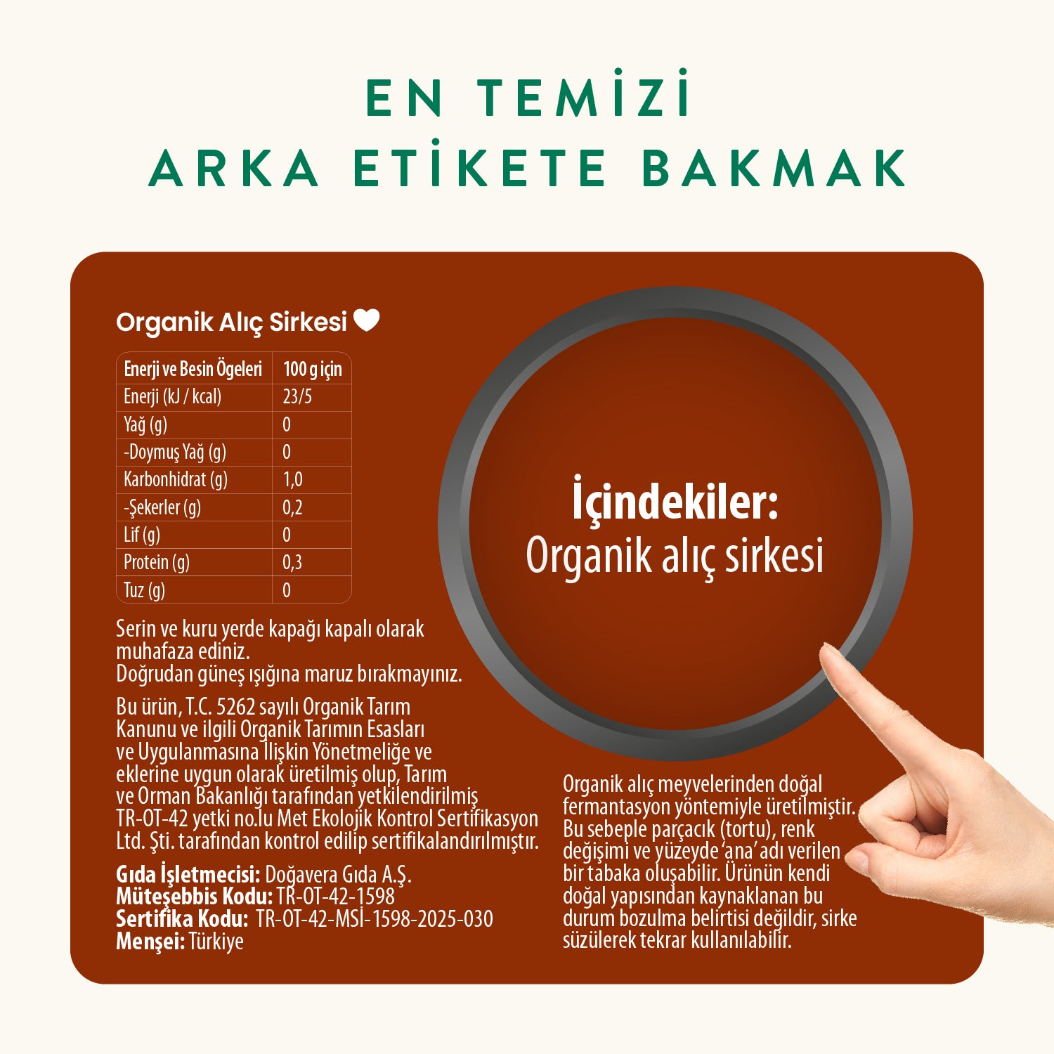 Wefood Organik Alıç Sirkesi 500 ml