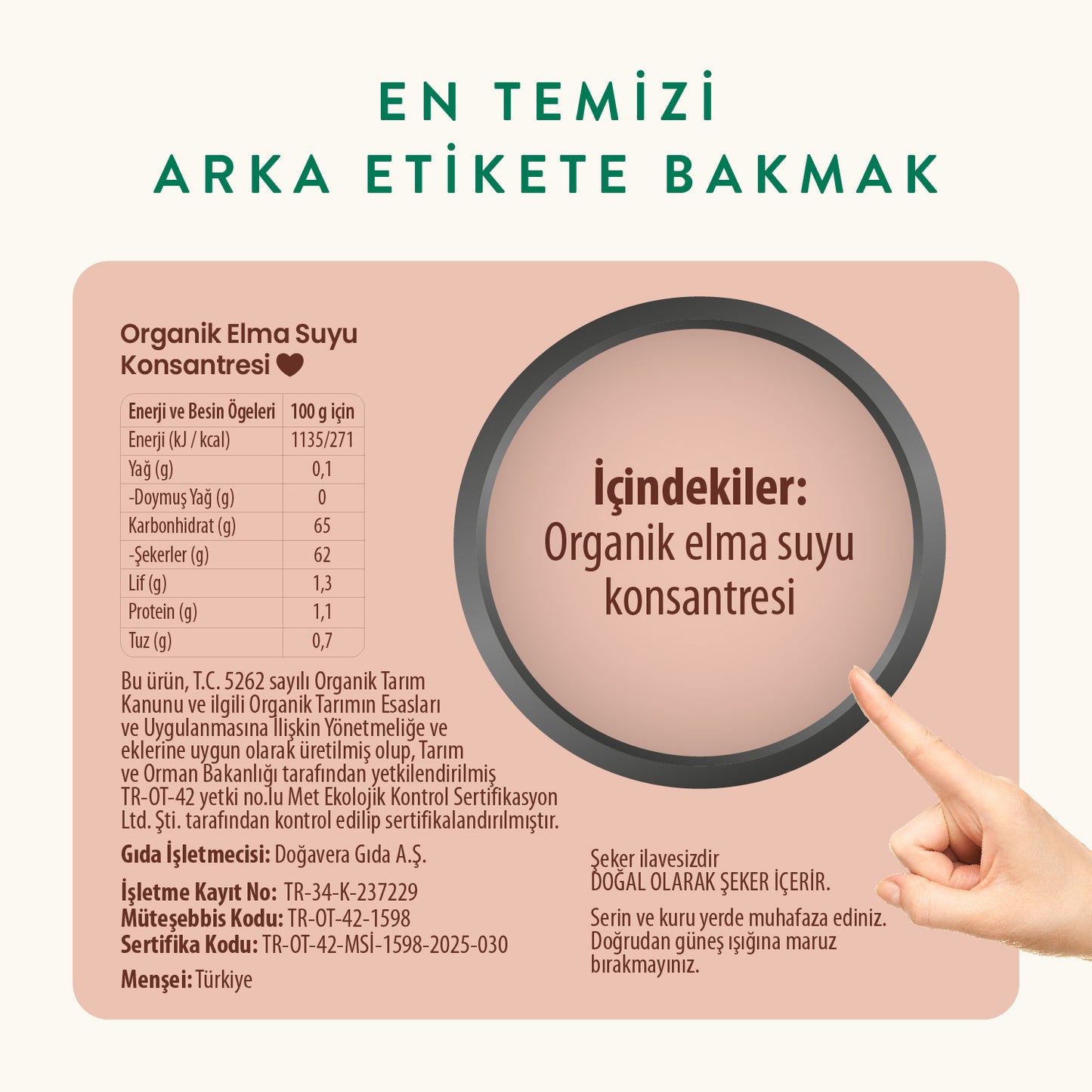 Wefood Organik Elma Suyu Konsantresi 340 gr