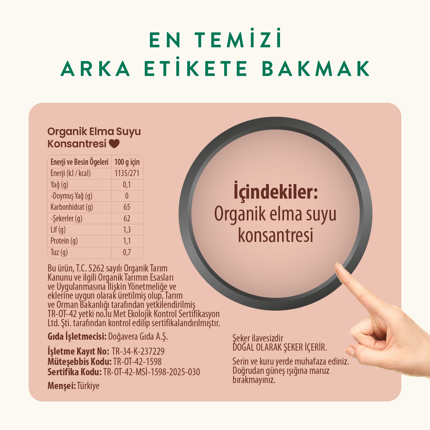Wefood Organik Elma Suyu Konsantresi 340 gr