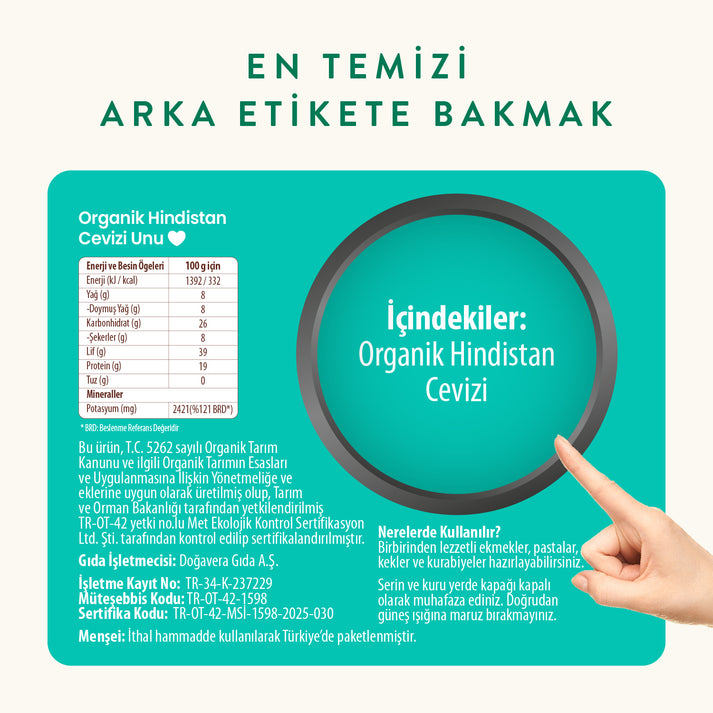 Wefood Organik Glutensiz Hindistan Cevizi Unu 320 gr (Organik Sertifikalı)