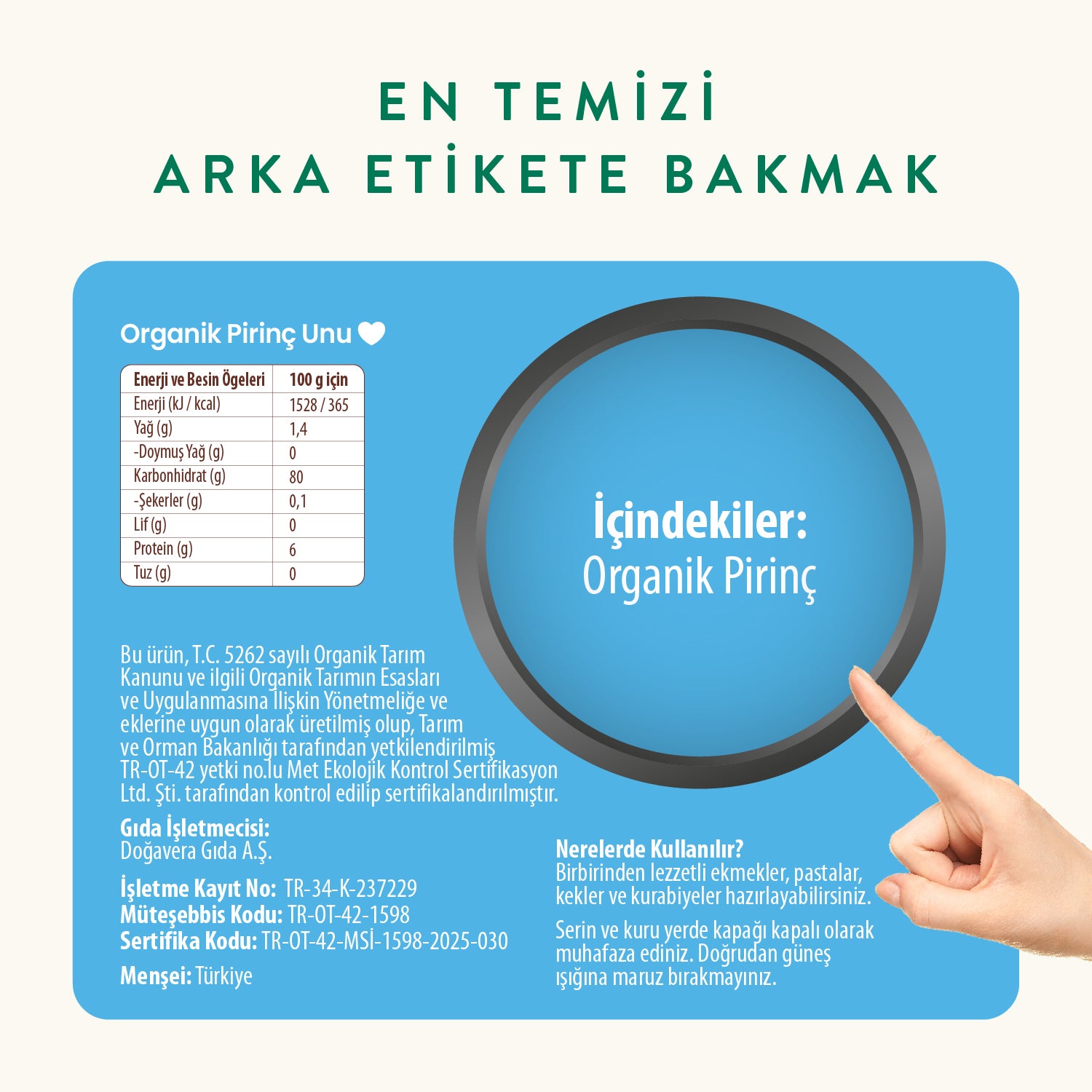 Wefood Organik Pirinç Unu 500 gr
