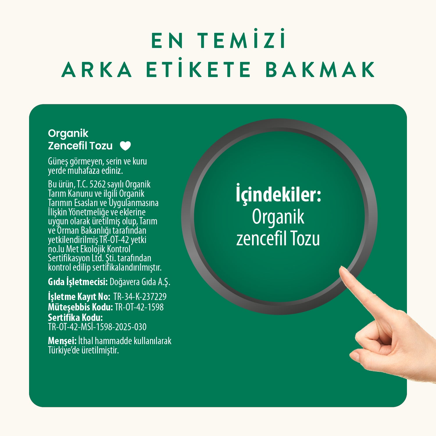 Wefood Organik Zencefil Tozu 45 gr