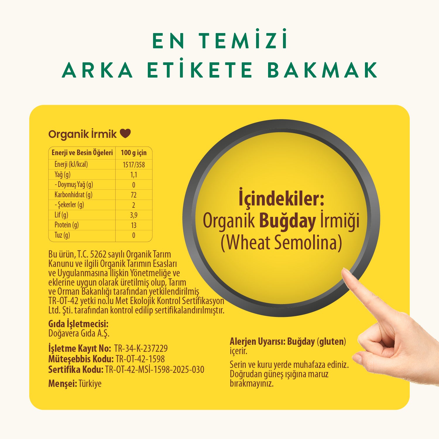 Wefood Kids Organik İrmik 250 gr