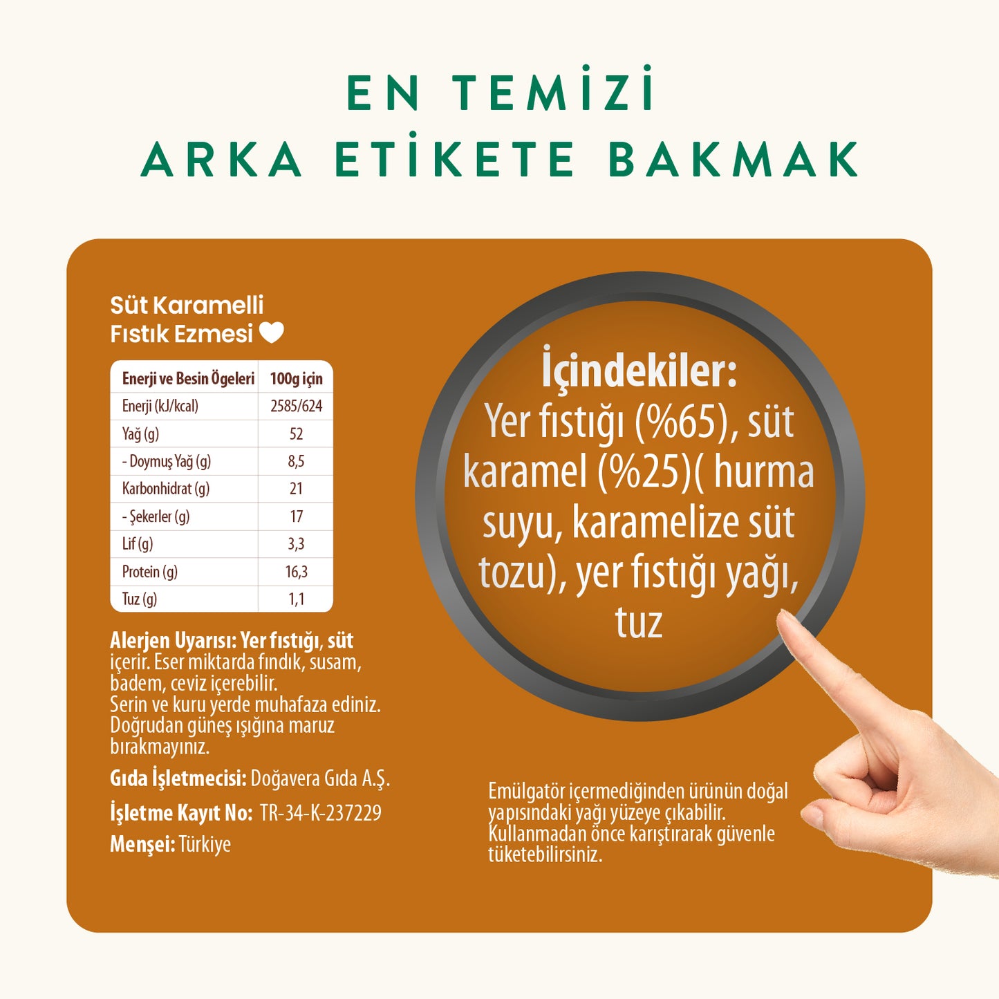 Wefood Süt Karamelli Fıstık Ezmesi 300 gr