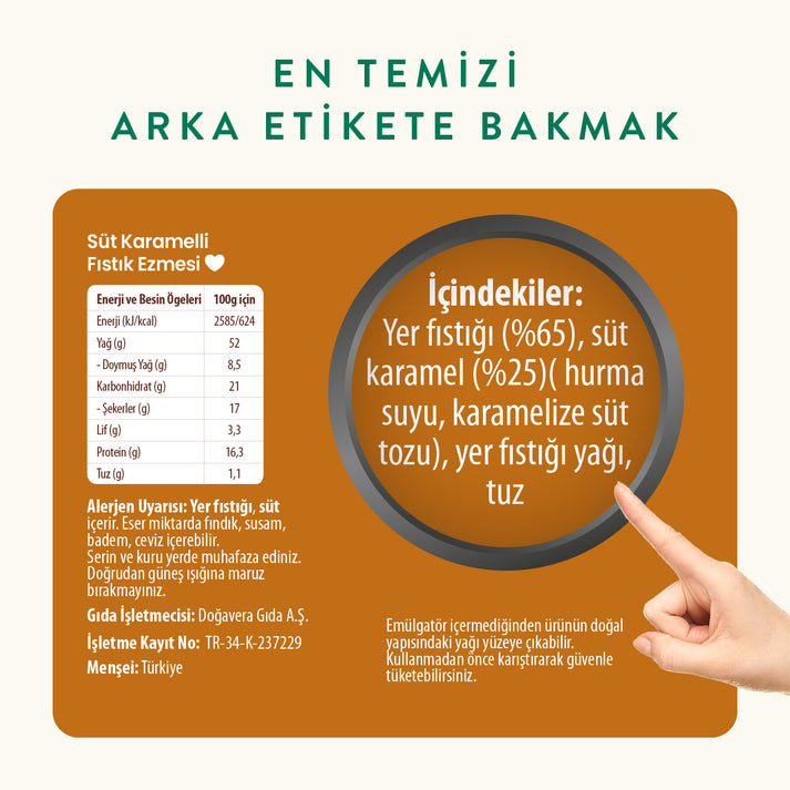 Wefood Süt Karamelli Fıstık Ezmesi 300 gr
